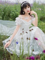 elegant white women long dress 2021 summer new butterfly lace net yarn sen girl short sleeve luxury glitter party dress vestidos