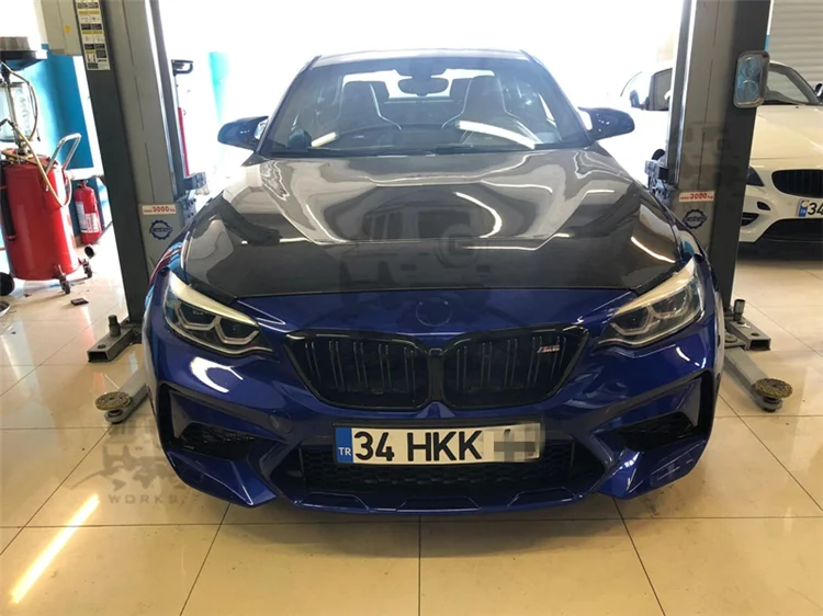 GTS капот из углеродного волокна подходит для M2 F87 к GTS стиль двухсторонний капот из углеродного волокна