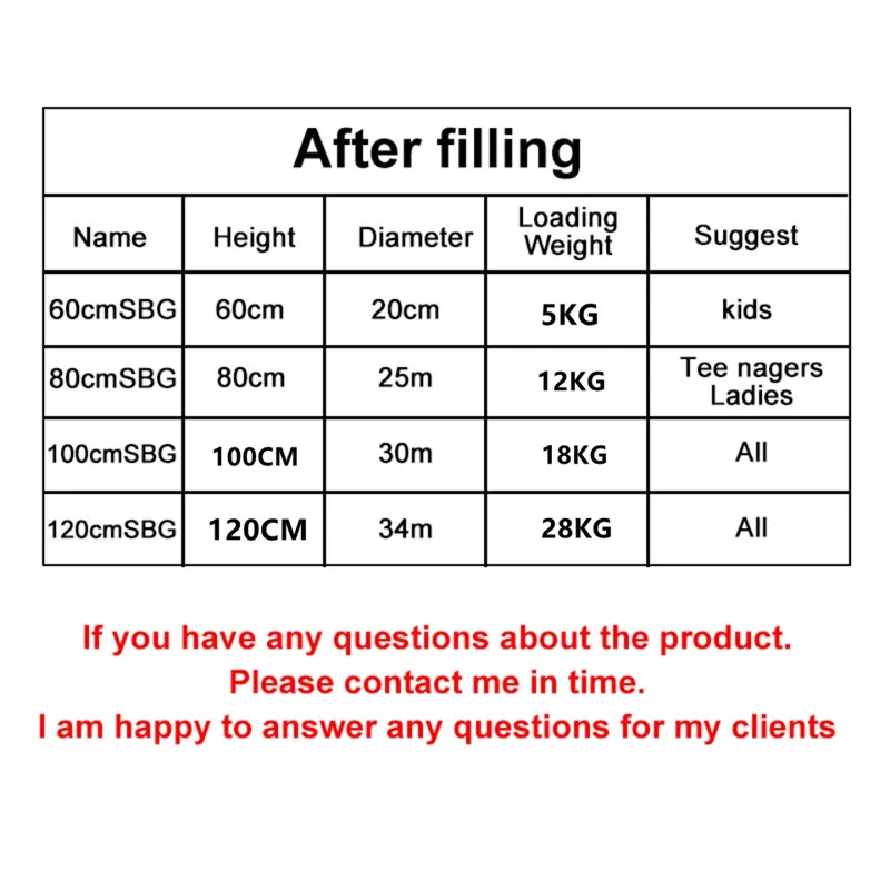 8 in 1 Professional Boxing Sandbag Punching Bag Training Fitness with Hanging Kick Adults Gym Exercise Empty-Heavy | Спорт и