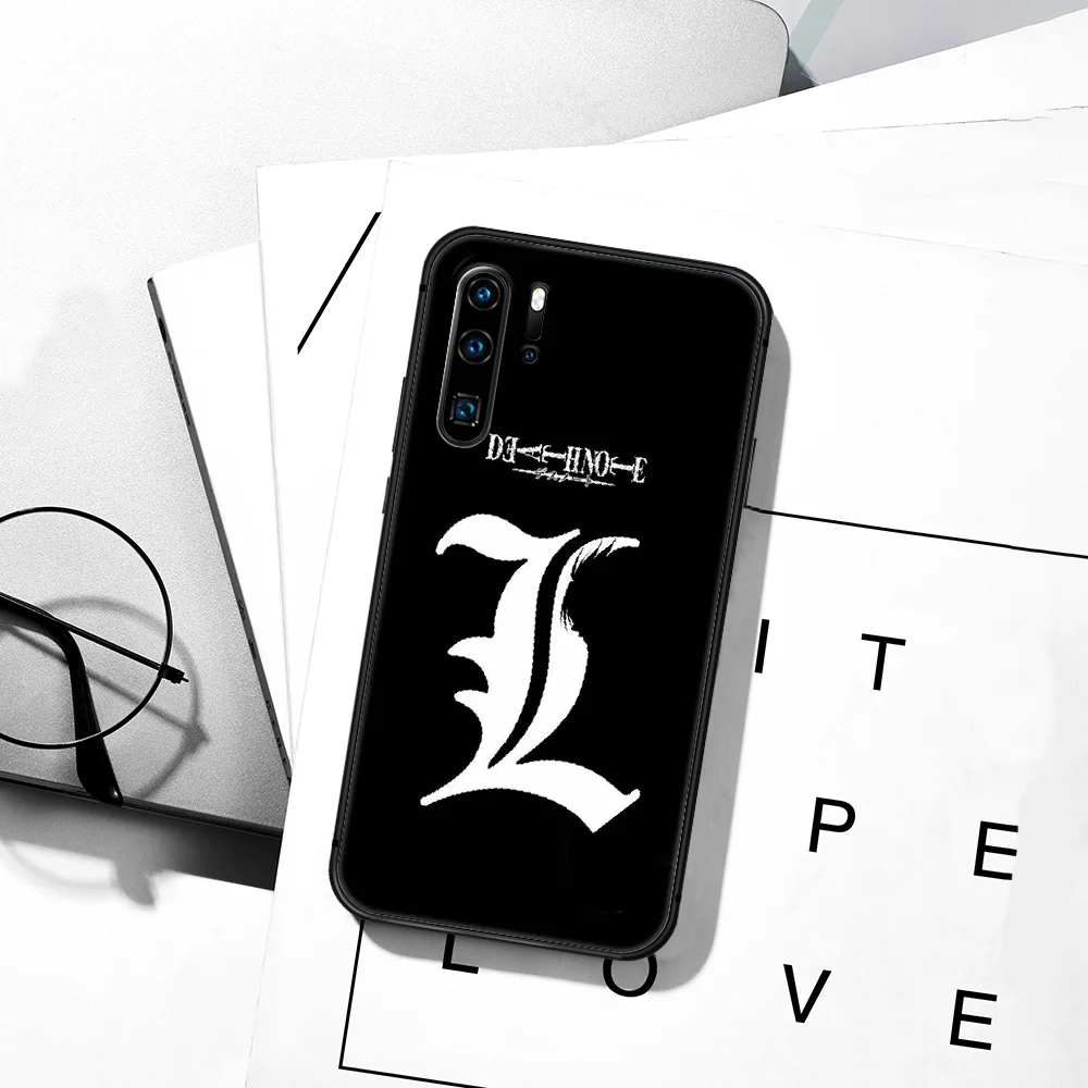 

Death Note Anime Phone Case For Huawei P Mate 10 20 30 40 Pro Lite Smart 2019 2021 black Cell Silicone Waterproof Luxury Bumper