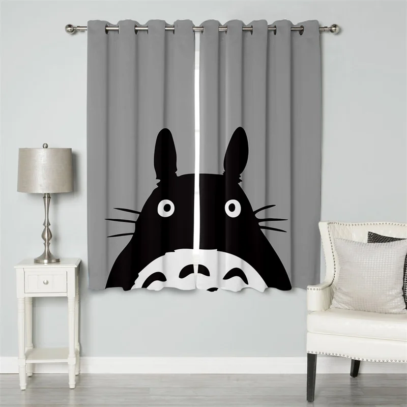 2 панелей/Комплект Мой сосед Тоторо с изображением героя мультфильма кошка окна