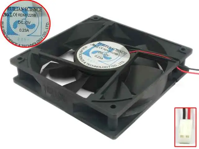 RUILIAN RDM1225B Сервер охлаждающий вентилятор DC 12V 0.23A 120x120x25 мм 2 провод|fan dc|square fanfan dc 12v |