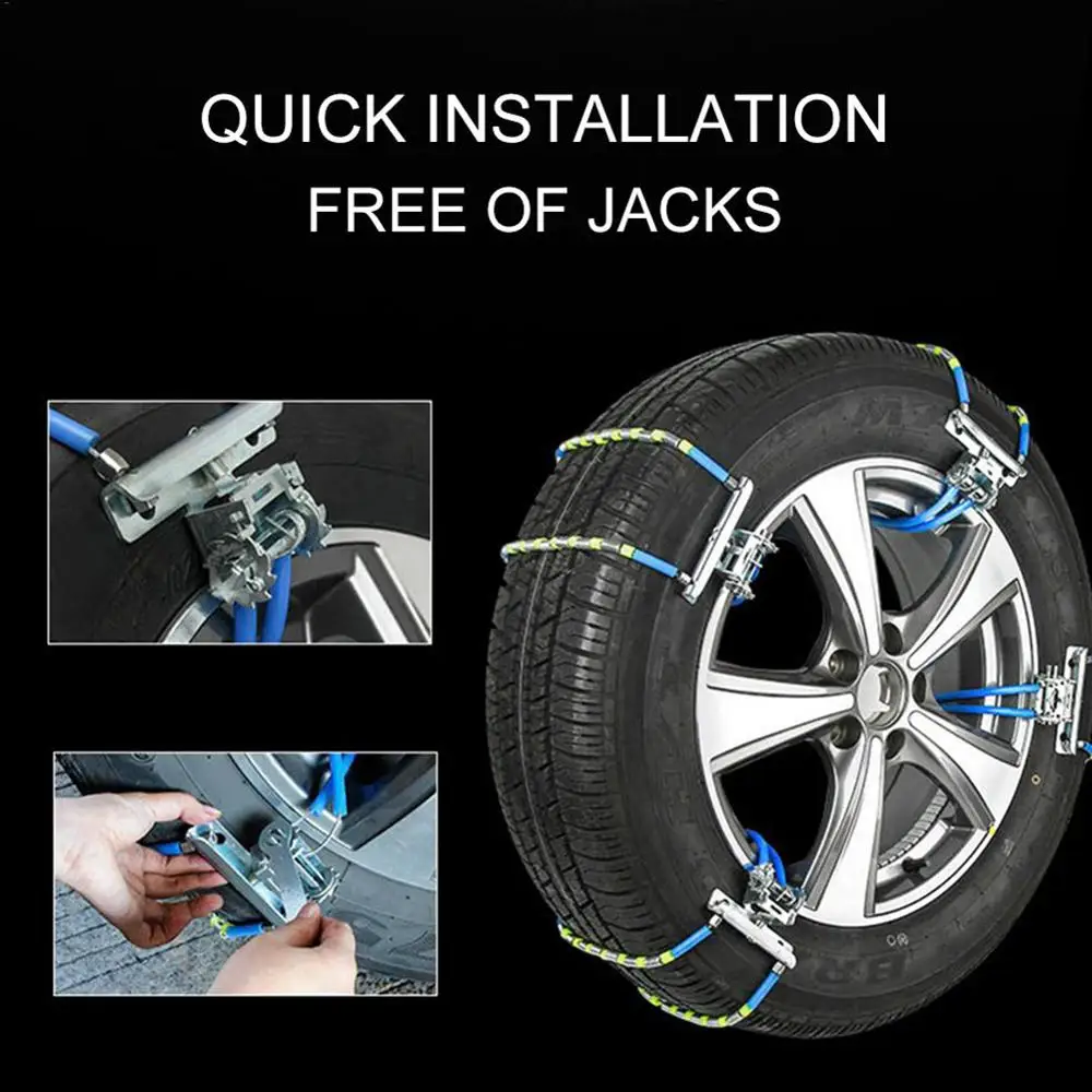 HiMISS Car Tyre Winter Roadway Safety Tire Snow Adjustable Anti-skid Double Snap Skid Wheel Chains | Автомобили и мотоциклы