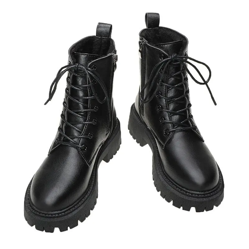 Женские рабочие ботинки готическая обувь на платформе женские высокие высоком