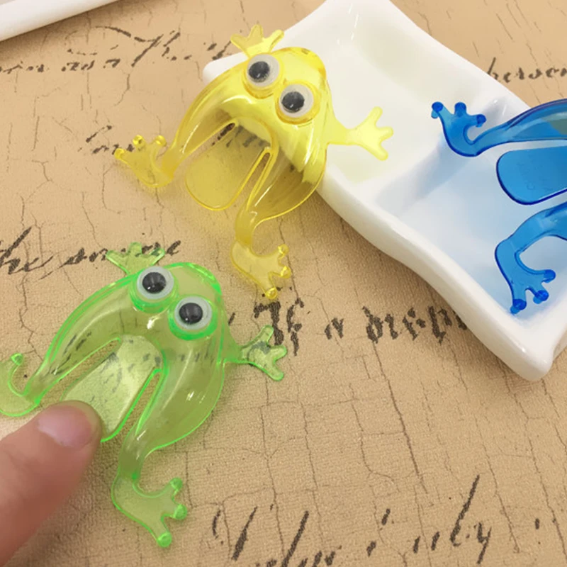 Ностальгическая игрушка лягушка прыгающая пластиковая детская для малышей