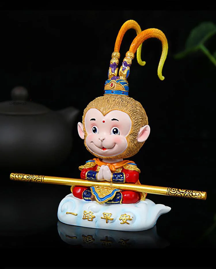 Monkey Car Dolls Shake Head Toys For Vehicle Auto Decoration Interior Funny Ornaments Creative Parts Manual Cute Car Bobbleheads
