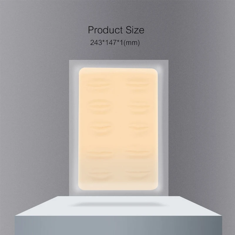 

Lips Eyeliners Silicone Fake Skins 3D Microblading Permanent Makeup Tattoo Practice Skins for Tattoo Artists and Beginner