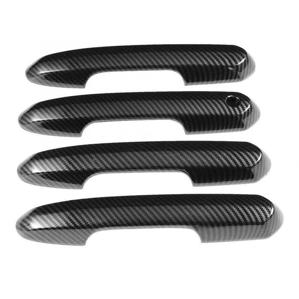 

For Toyota RAV4 2019 2020 4Pcs/Set Car Carbon Fiber Styling Door Side Handles Cover Trim Decor ABS Plastic