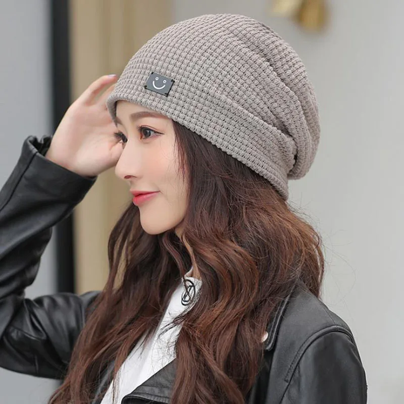 Шапочки Calymel 5 цветов шапка 2020 теплая вязаные плотные шапки с капюшоном женская