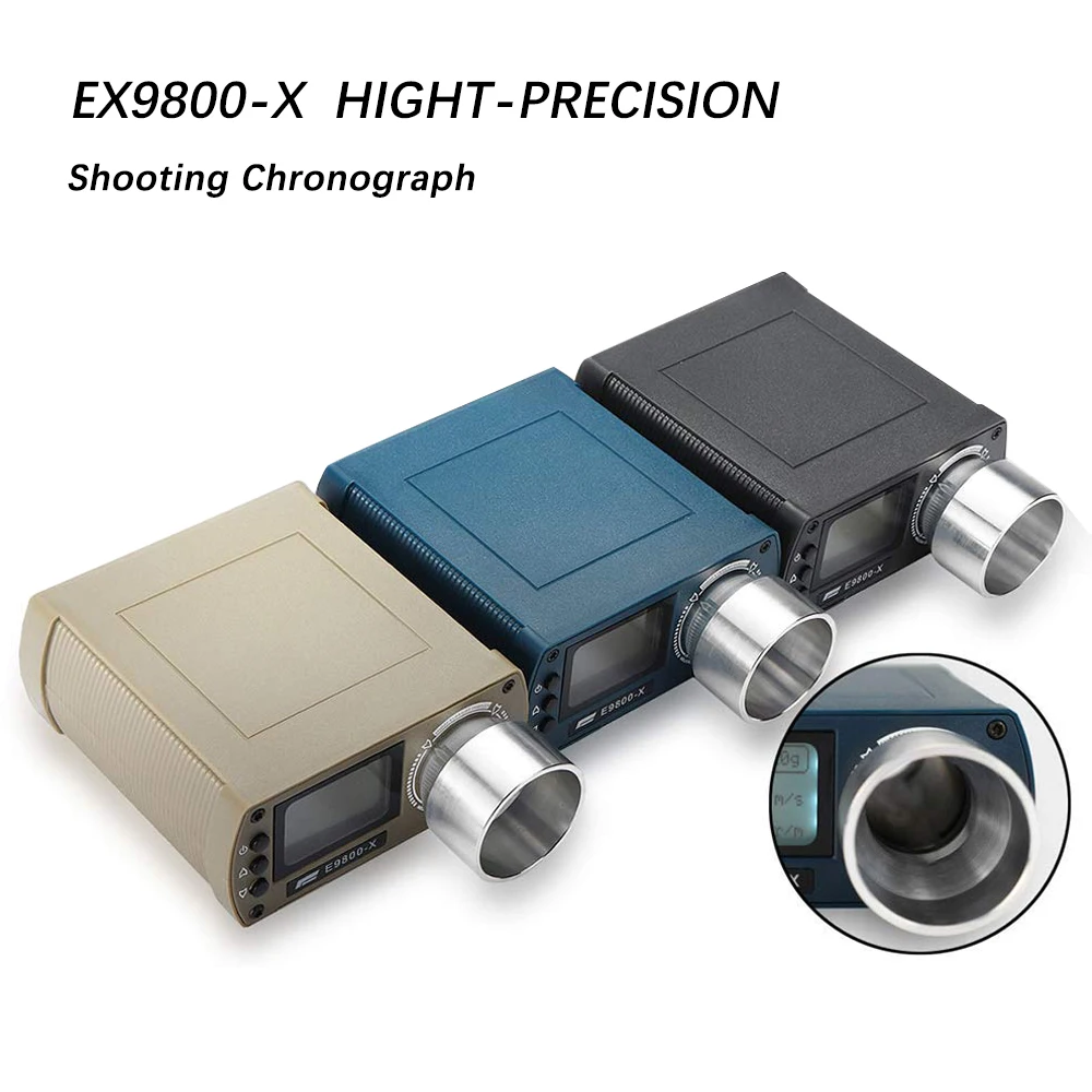 Bala de velocidad cronógrafo a instrumentos de medición de cronógrafo para disparar LCD Chronoscope E9800-X probador de velocidad