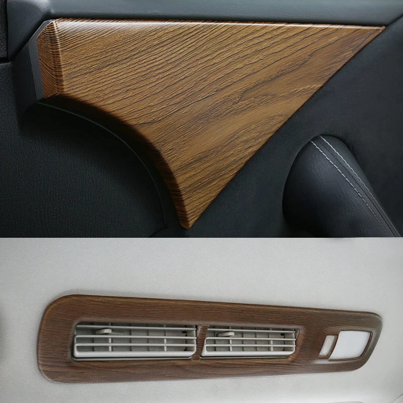 

Wooden Grain Accessories Car Interior Decoration Cover Sticker Gear Panel Cover For Nissan Patrol Y62 2017-2021 Car Styling