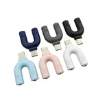 Аудиоадаптер Type-c Разветвитель для наушников стерео для наушников AUX, конвертер для микрофона, ноутбука, ПК, телефона, MP3