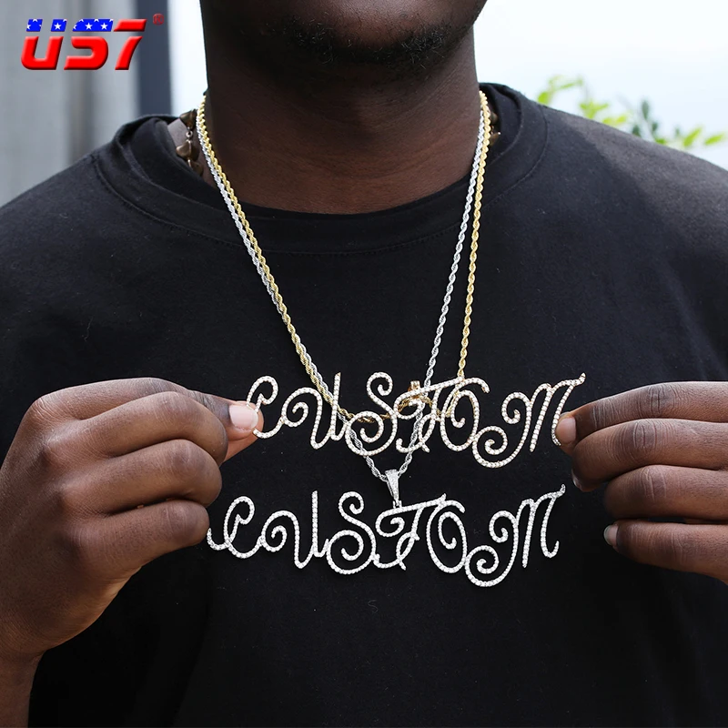 

Кулон и ожерелье US7 с изображением букв и именем