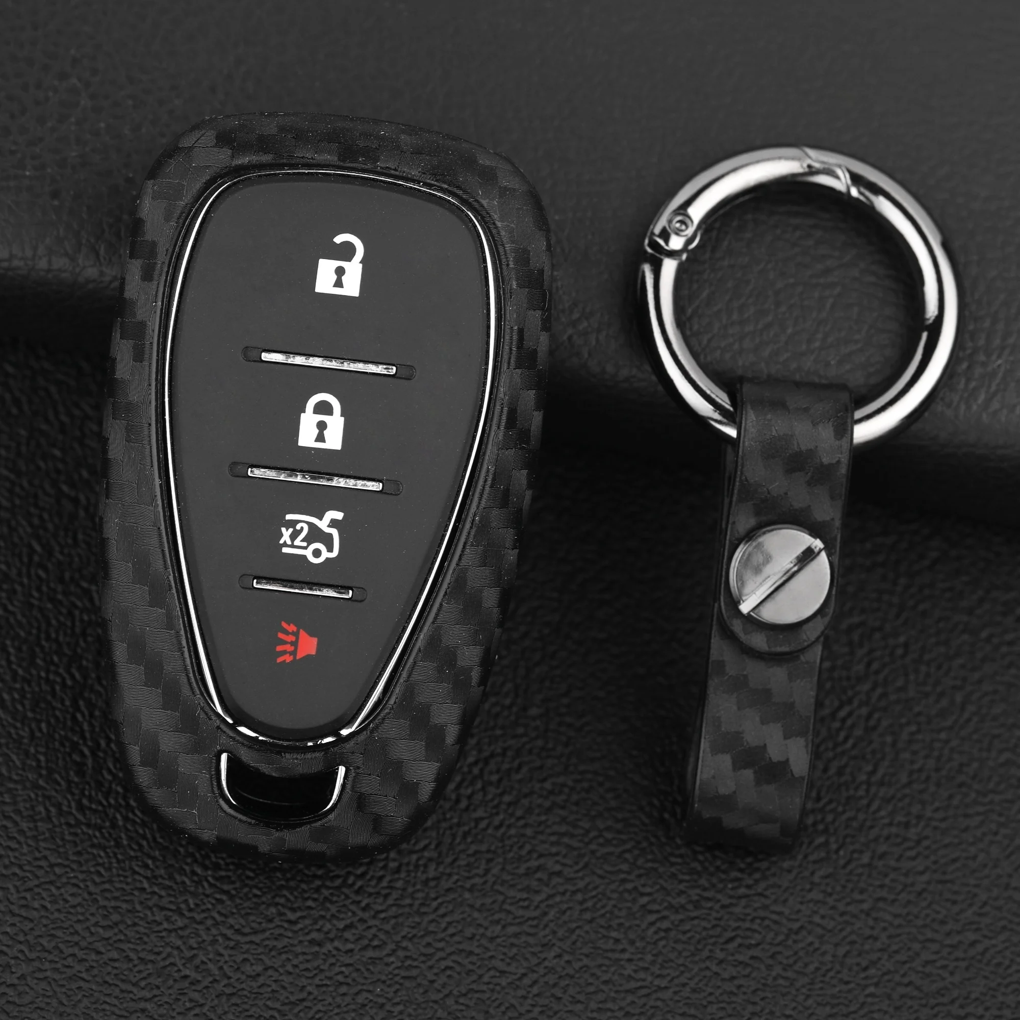 Силиконовый чехол из углеродного волокна для автомобильного ключа пульта