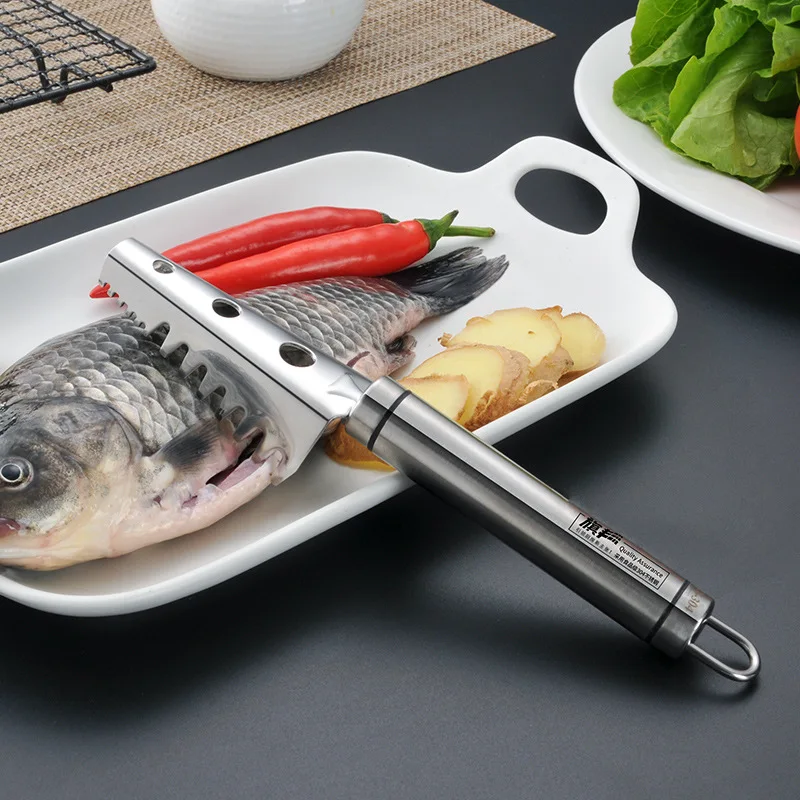 

1Pcs Stainless Steel Fishing Knife Fish Scaler Skin Remover Cleaner Fish Scraper Fish Cleaning Tools Kitchen Seafood Tool