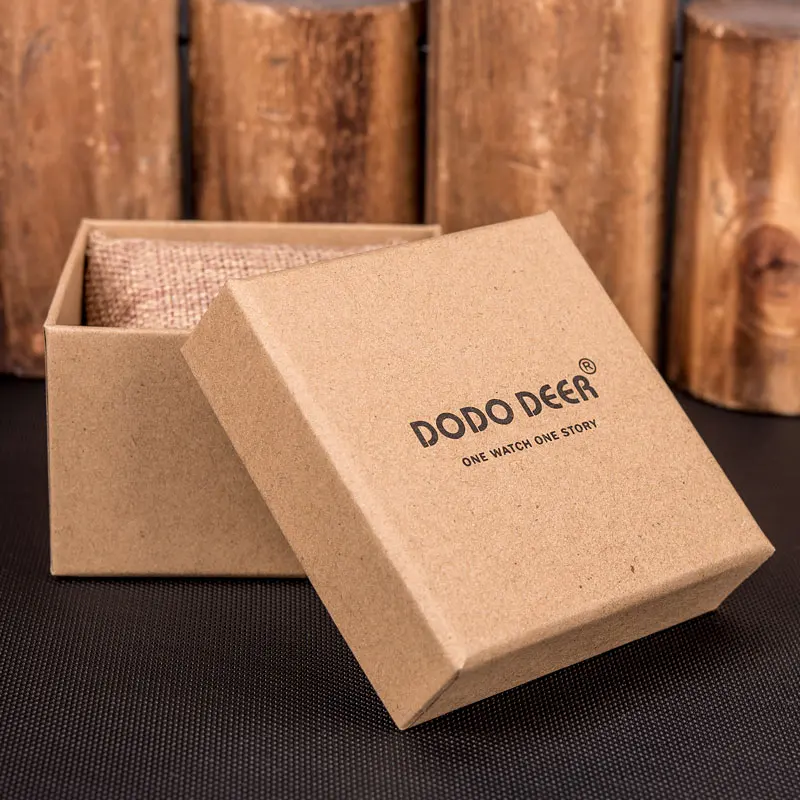 Часы DODO DEER мужские деревянные с зеленым циферблатом в подарок A08-7 - купить по