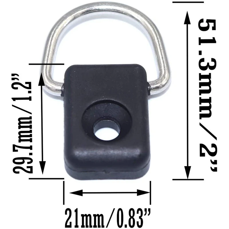 

16Pcs D-Type Buckles Backrest Buckles Special Buttons & 10Pcs Waterproof Plug with Two Stainless Steel Screws