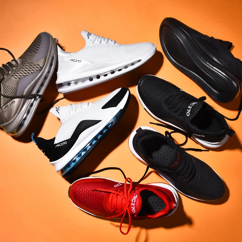 Новые мужские кроссовки размера плюс с воздушной подушкой летние дышащей сеткой