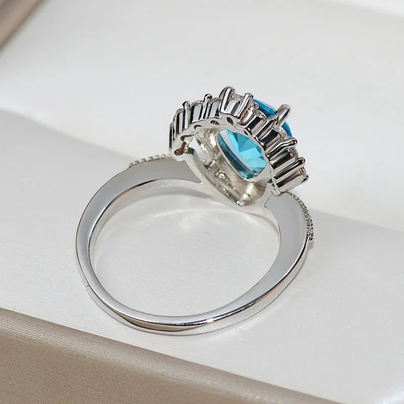 2020 серебряный цвет обручальные кольца для женщин Драгоценности Камень Кристалл