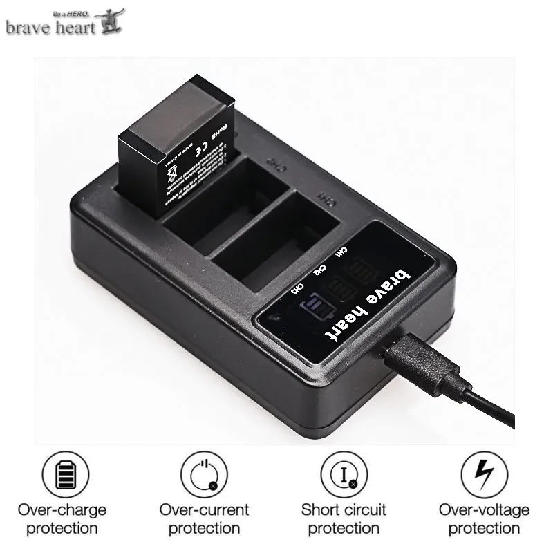 Батарея высокой емкости для gopro hero 3 GoPro hero3+ TYPE-C Зарядное устройство USB+ чехол для аккумулятора для gopro go pro hero 3 3+ аксессуары для камеры