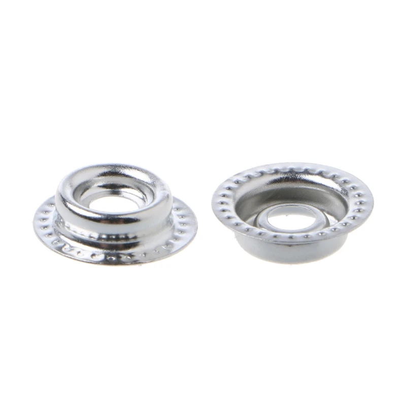 

100 Pcs Stainless Steel Snap Fastener Press Stud Cap Button Marine Boat Canvas