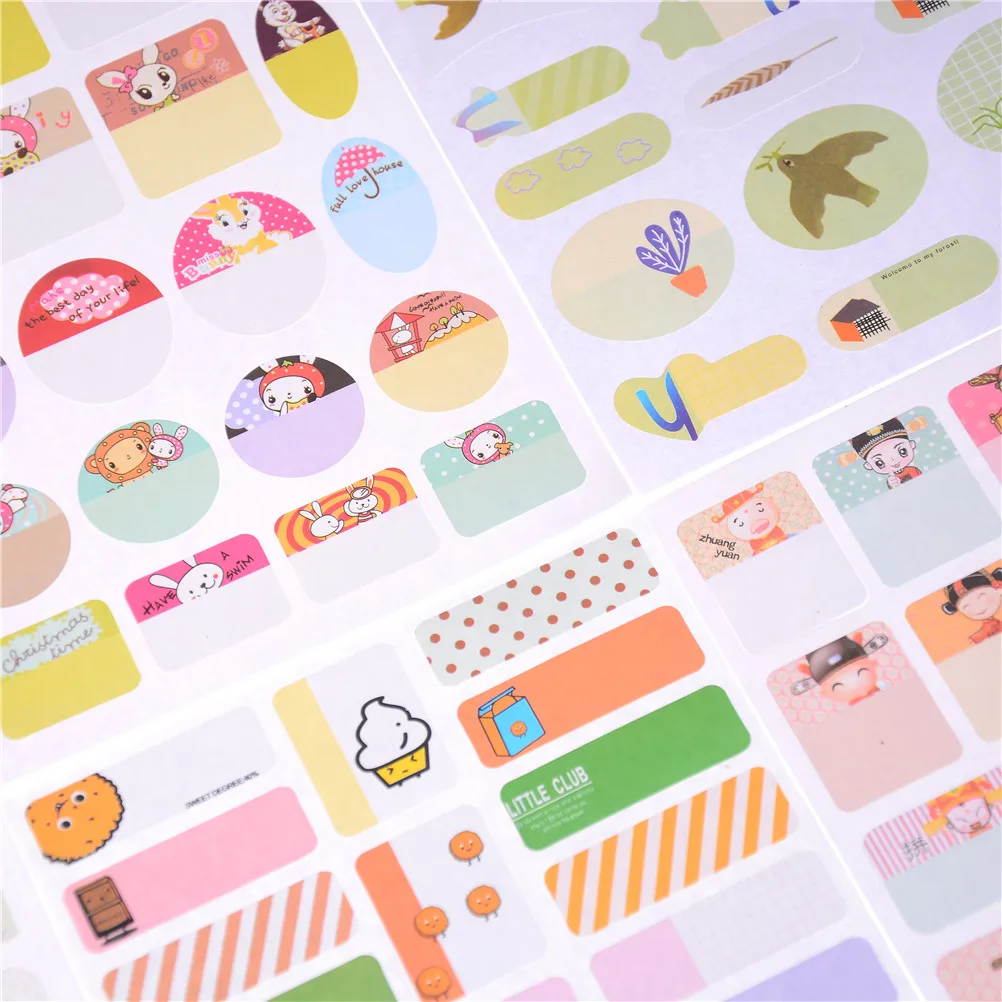 Мультфильм водонепроницаемый имя ПВХ стикер студент школа офис метка стикерки