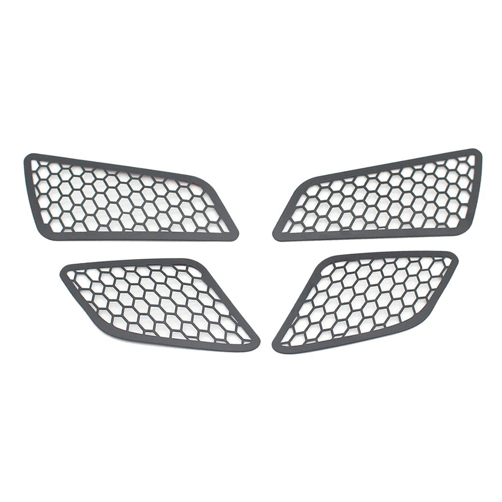 

4x Motorcycle Aluminum Alloy Headlight Net Guard Protector Decorative Lamp Cover for VESPA GTS