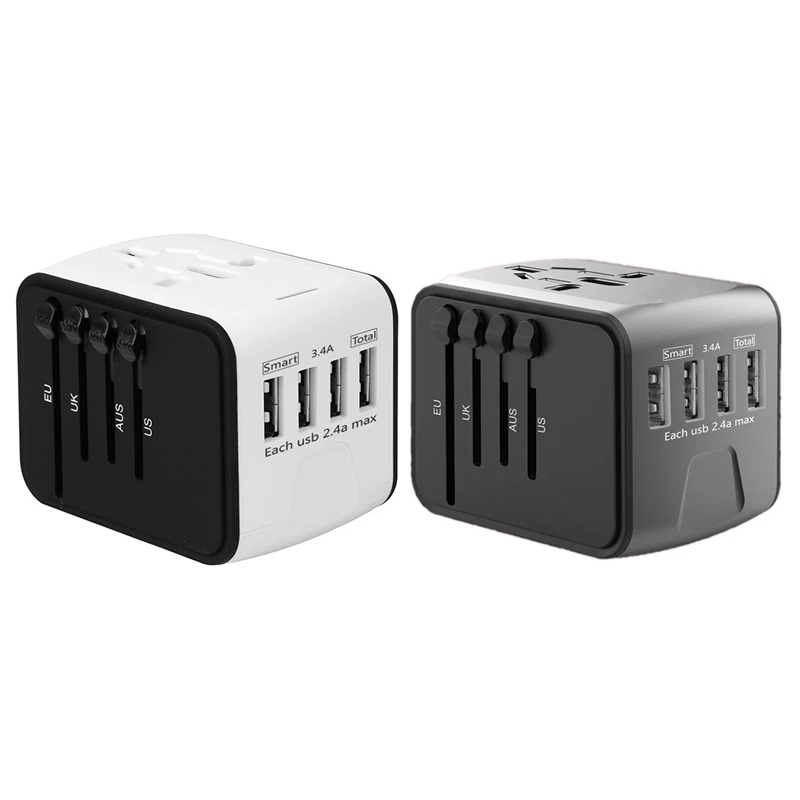 

Travel Plug Worldwide Adapter for Foreign Travel 4USB3.4A Multifunctional Power Supply / Adapter for Foreign Travel