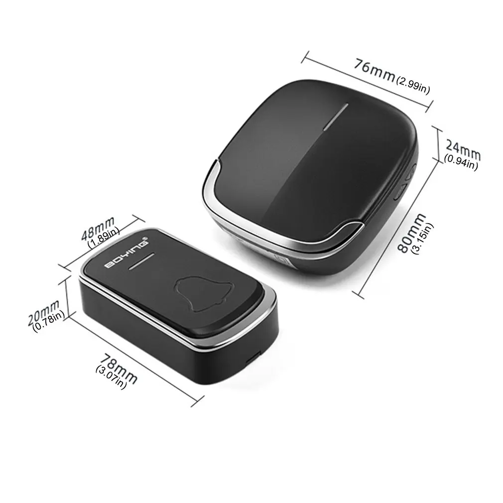 

A909 Doorbell Remote Transmission Sound Adjustment Stable Signal Rainproof Household Doorbell For Home