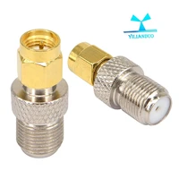 yilianduo 2pcs sma male to f type female connector rf coaxial cable electrical wire adapter 4 lan wireless antenna free shipping