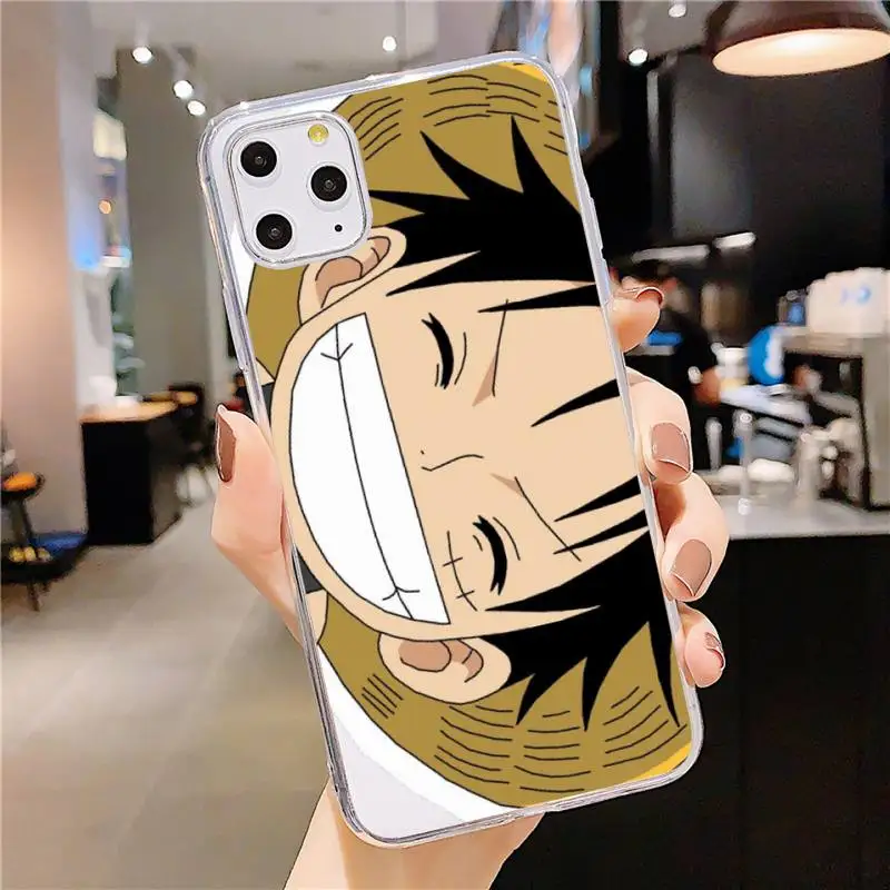 

Cartoon Luffy Sauron Phone Case Transparent soft For iphone 5 5s 5c se 6 6s 7 8 11 12 plus mini x xs xr pro max