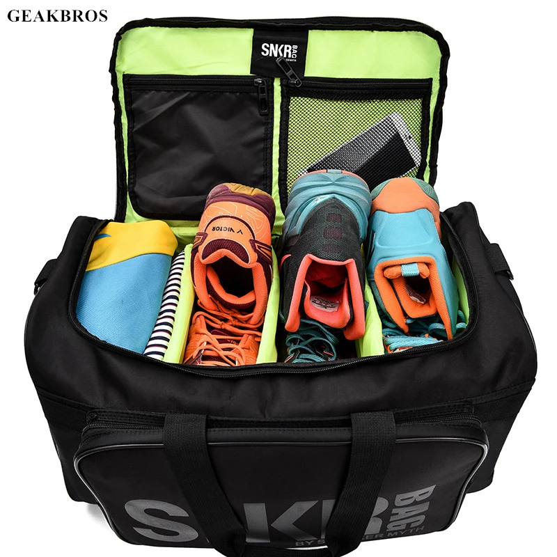 

Men Women Fitness Gym Bag For Sneaker Shoes Compartment Packing Cube Organizer Waterproof Nylon Sports Travle Duffel Bags