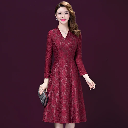 2020 Весна Осень Свадьба Банкет торжество Мать Мода v образным вырезом Xxxxxl дизайн