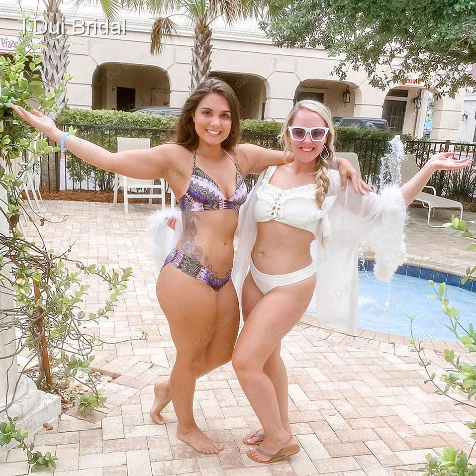 Короткий Свадебный халат с Марабу отделкой на рукавах поясом Сексуальное Ночное