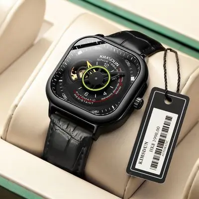 KIMSDUN 2021 Брендовые мужские автоматические механические часы с пряжкой из