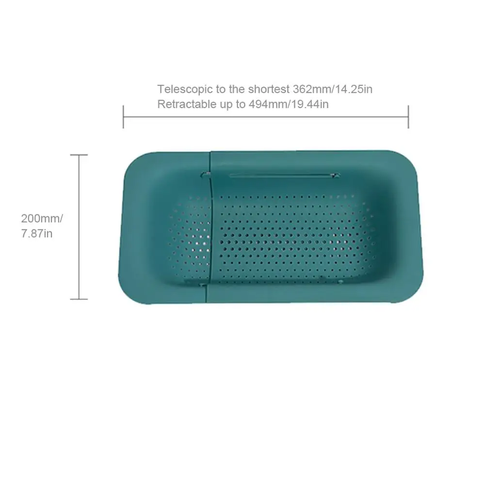 Telescopic Colander Over The Sink Kitchen Strainer Vegetable Fruits Dish Drying Rack Organizer Storage Basket | Дом и сад