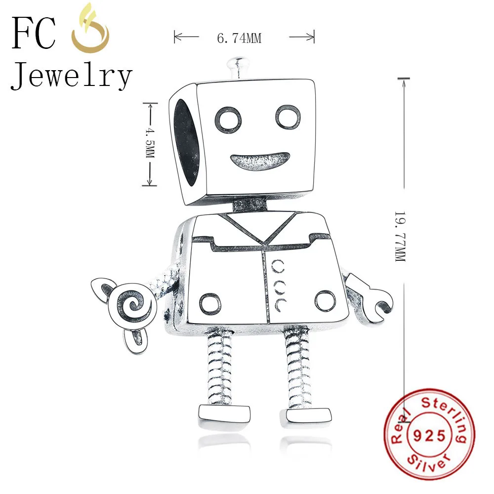 FC Jewelry оригинальный брендовый браслет с подвеской Стерлинговое Серебро для