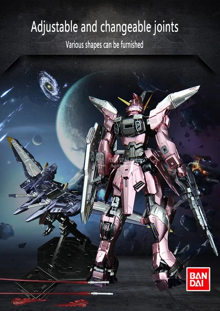 BANDAI MG 1/100 ZGMF-X19A INFINITE JUSTICE gunдамская металлическая раскраска бесконечная сборка модель подарки на день рождения Фигурки игрушки