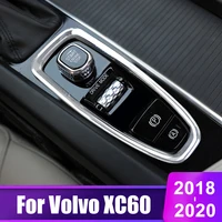 for volvo xc60 2018 2019 2020 stainless steelabs chrome car gear shift panel interior decorative cover trim sticker accessories