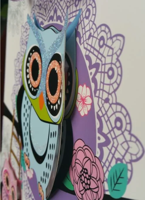 20 шт./лот Объемный дизайн Совы 210 г белая крафт-бумага канцелярские товары