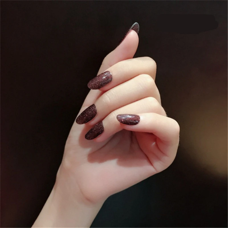 Однотонный Блестящий Порошок для дизайна ногтей наклейки лака полоски