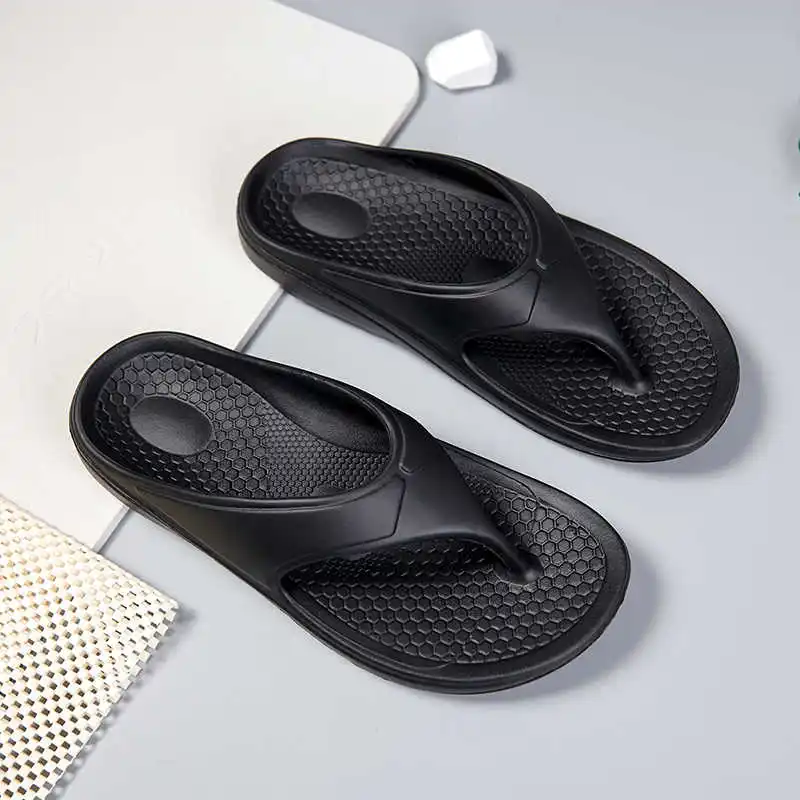 

Luxury Women's Summer Flip-flops Sports Flip Flops for Woman Solid EVA Slippers Female Men Flat Slides Beach Shoes 2021