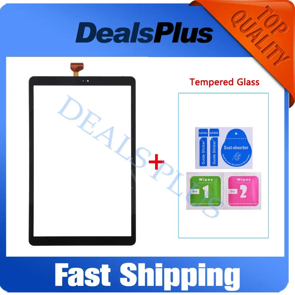 

Дигитайзер сенсорного экрана + закаленное стекло для Samsung Galaxy Tab A 10,5, T590, T595, черный