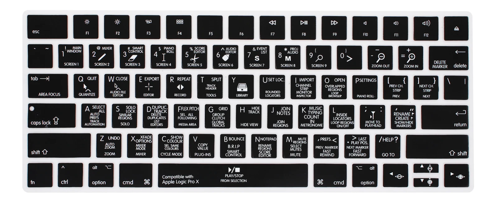 Logic pro X Black HRH Serato DJ Traktor Pro 2/Traktor Kontrol S4 VIM ярлыки клавиатуры Чехлы силиконовая кожа для Apple Magic Keyboard MLA22B/A US - Цвет: Logic pro X Black