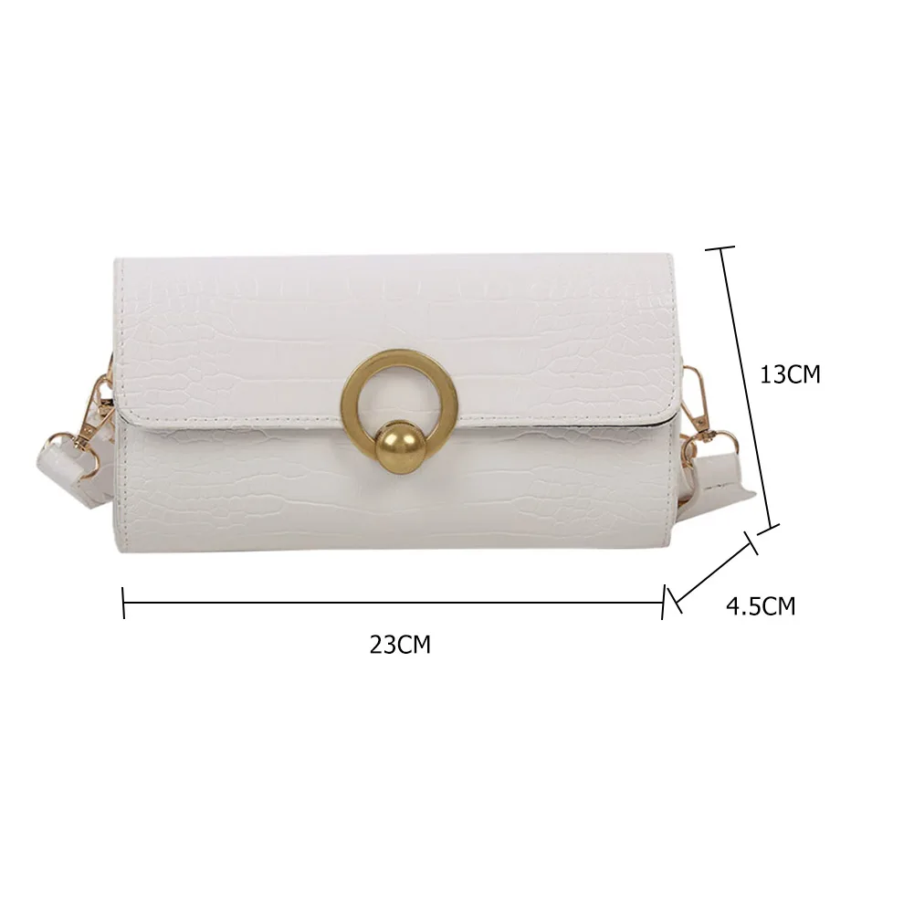 

Fashion Alligator Pattern Messenger Bag Women PU Leather Solid Color Small Purse Female Portable Shoulder Crossbody Handbags