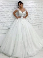 elegant tulle princess wedding dresses sheer neck cap sleeves lace applique bridal dress vestidos de novia %d1%81%d0%b2%d0%b0%d0%b4%d0%b5%d0%b1%d0%bd%d0%be%d0%b5 %d0%bf%d0%bb%d0%b0%d1%82%d1%8c%d0%b5