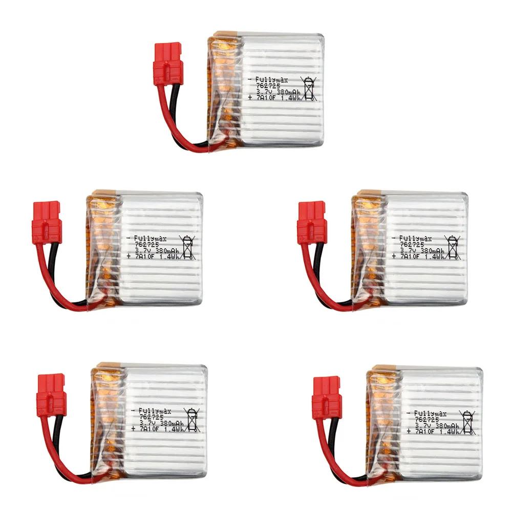 Литий-полимерный аккумулятор 3,7 в 1S для дрона Syma X21 X21w X26, запасные части для радиоуправляемого квадрокоптера, аксессуары, 3,7 в, 380 мАч, литий-полимерный аккумулятор для X21