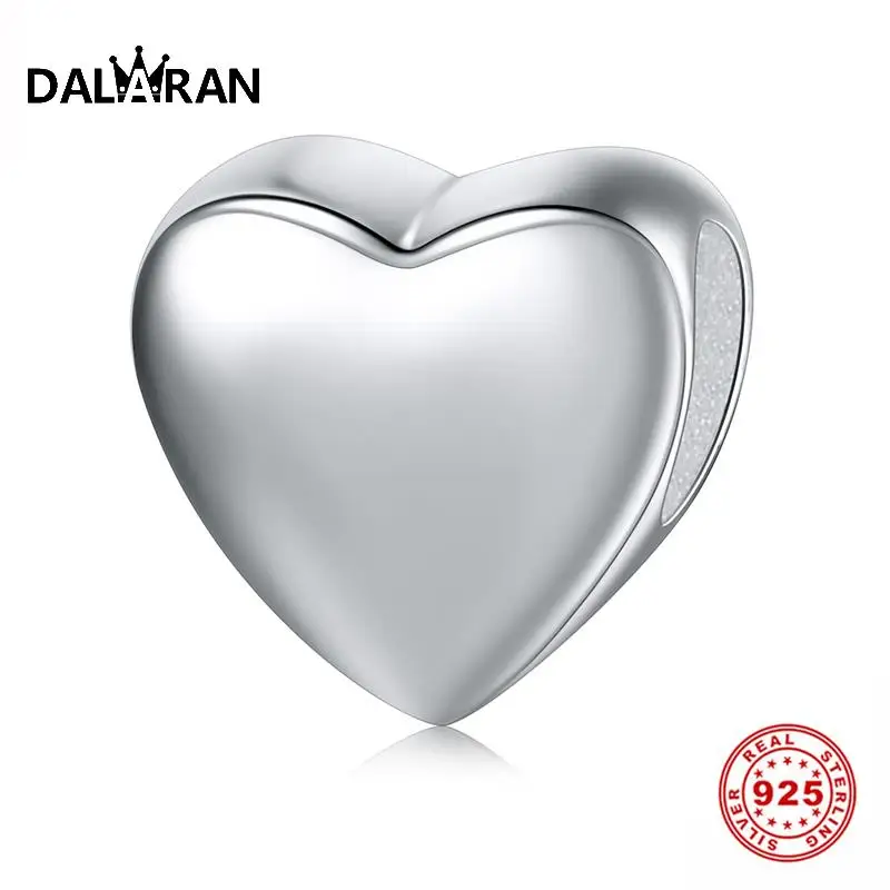Серебряные бусины 925 пробы в форме сердца DALARAN серебряный шарм оригинальный
