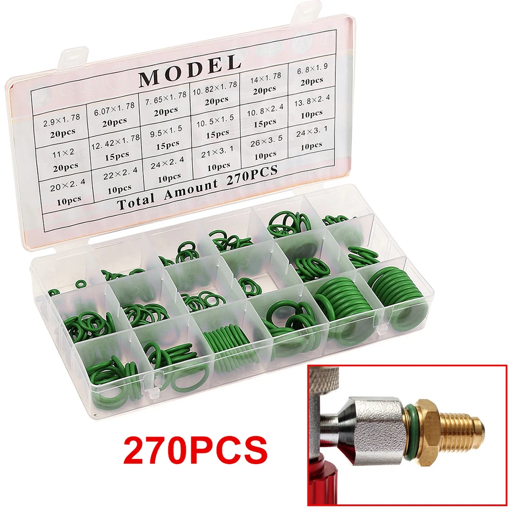 Резиновое уплотнительное кольцо 270 шт. R134A набор для уплотнения автомобильного
