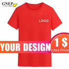 Дешевая футболка из чистого хлопка, удобный дышащий топ на заказ, Повседневная Нижняя рубашка с коротким рукавом, печатный узор, GNEP, горячая Распродажа